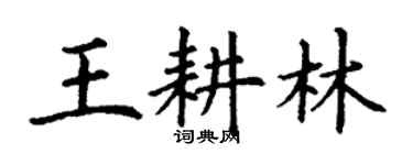 丁谦王耕林楷书个性签名怎么写