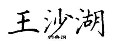 丁谦王沙湖楷书个性签名怎么写