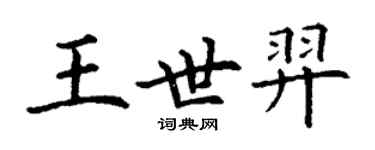 丁谦王世羿楷书个性签名怎么写