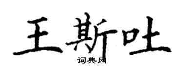 丁谦王斯吐楷书个性签名怎么写
