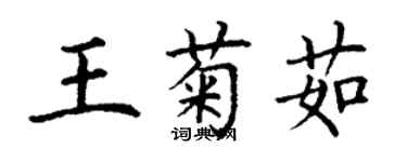 丁谦王菊茹楷书个性签名怎么写