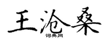 丁谦王沧桑楷书个性签名怎么写