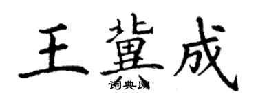 丁谦王冀成楷书个性签名怎么写