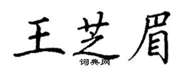 丁谦王芝眉楷书个性签名怎么写