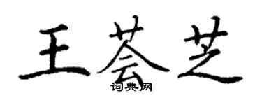 丁谦王荟芝楷书个性签名怎么写