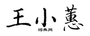 丁谦王小蕙楷书个性签名怎么写