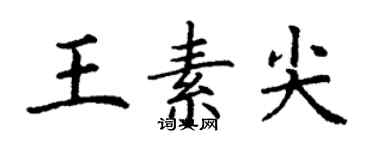 丁谦王素尖楷书个性签名怎么写