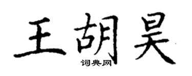 丁谦王胡昊楷书个性签名怎么写