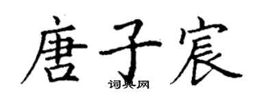 丁谦唐子宸楷书个性签名怎么写