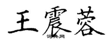 丁谦王震蓉楷书个性签名怎么写