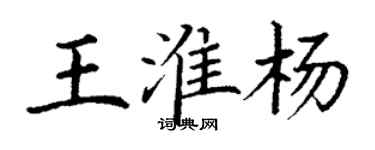 丁谦王淮杨楷书个性签名怎么写