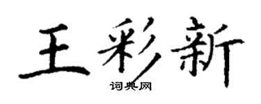 丁谦王彩新楷书个性签名怎么写