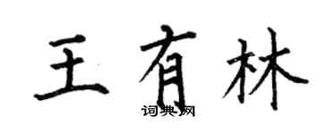 何伯昌王有林楷书个性签名怎么写