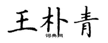 丁谦王朴青楷书个性签名怎么写