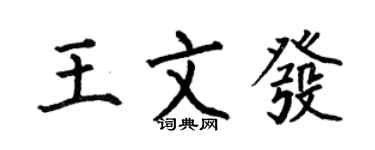 何伯昌王文发楷书个性签名怎么写