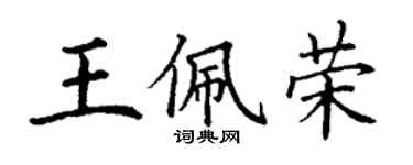丁谦王佩荣楷书个性签名怎么写