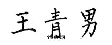 何伯昌王青男楷书个性签名怎么写