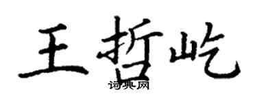 丁谦王哲屹楷书个性签名怎么写