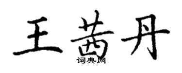 丁谦王茜丹楷书个性签名怎么写