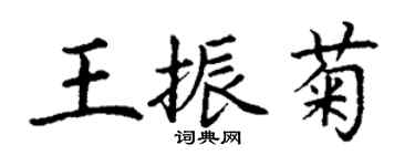 丁谦王振菊楷书个性签名怎么写