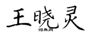 丁谦王晓灵楷书个性签名怎么写