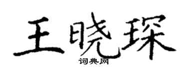 丁谦王晓琛楷书个性签名怎么写