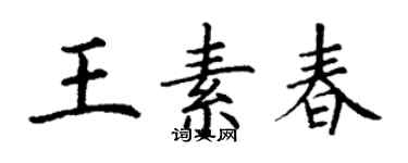 丁谦王素春楷书个性签名怎么写