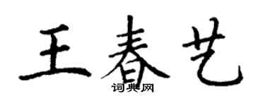 丁谦王春艺楷书个性签名怎么写