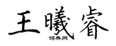 丁谦王曦睿楷书个性签名怎么写