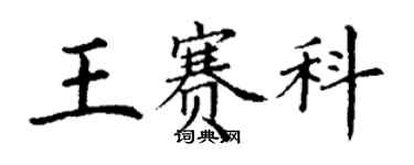 丁谦王赛科楷书个性签名怎么写
