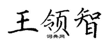 丁谦王领智楷书个性签名怎么写