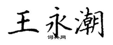 丁谦王永潮楷书个性签名怎么写