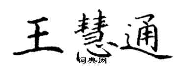 丁谦王慧通楷书个性签名怎么写