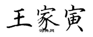 丁谦王家寅楷书个性签名怎么写