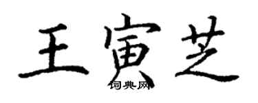 丁谦王寅芝楷书个性签名怎么写