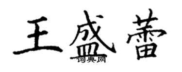 丁谦王盛蕾楷书个性签名怎么写