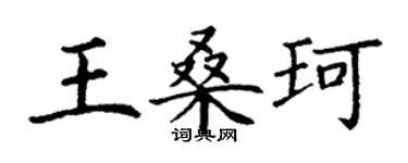 丁谦王桑珂楷书个性签名怎么写