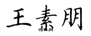 丁谦王素朋楷书个性签名怎么写