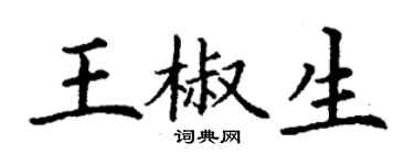 丁谦王椒生楷书个性签名怎么写