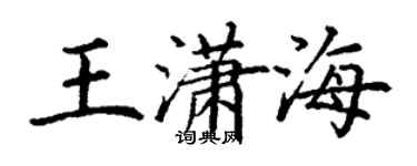 丁谦王潇海楷书个性签名怎么写