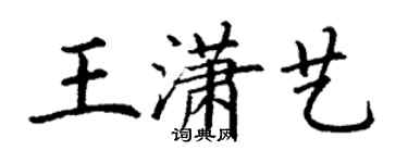 丁谦王潇艺楷书个性签名怎么写