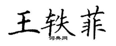 丁谦王轶菲楷书个性签名怎么写