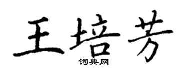 丁谦王培芳楷书个性签名怎么写