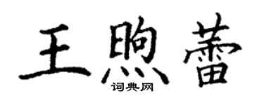 丁谦王煦蕾楷书个性签名怎么写
