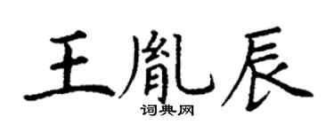 丁谦王胤辰楷书个性签名怎么写