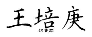 丁谦王培庚楷书个性签名怎么写