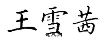 丁谦王雪茜楷书个性签名怎么写