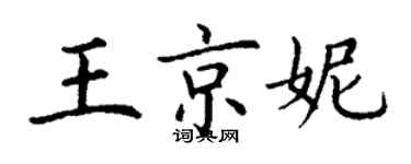 丁谦王京妮楷书个性签名怎么写
