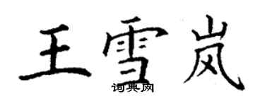丁谦王雪岚楷书个性签名怎么写