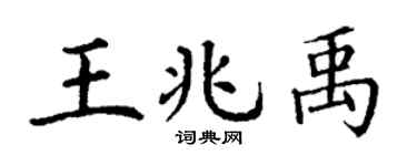 丁谦王兆禹楷书个性签名怎么写